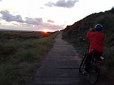 Radfahren bei Sonnenaufgang
