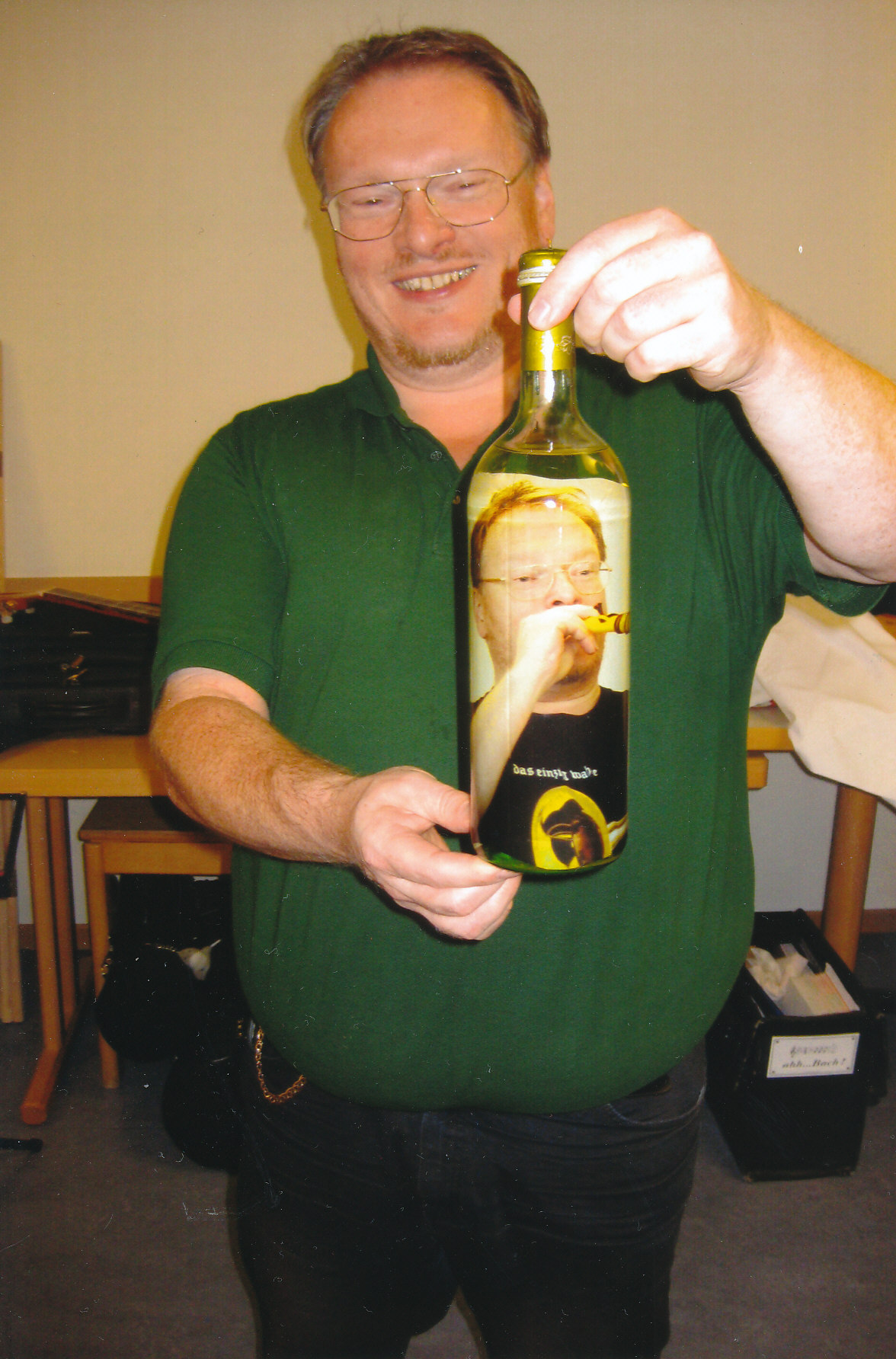 Johannes mit Johannes in Öl<br>
… mit vielen Grüßen aus Krakau von Ernst und Sigrid