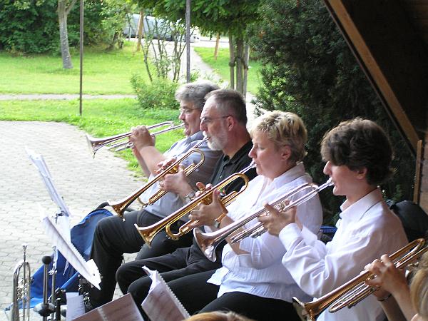 Soundcheck vor dem Konzert – Trompeten