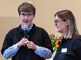 Die Bezirksvorsitzenden Pfarrerin Heike Schuffenhauer, S&uuml;dnassau, und
Dr. Anke Vogel, Rheinhessen